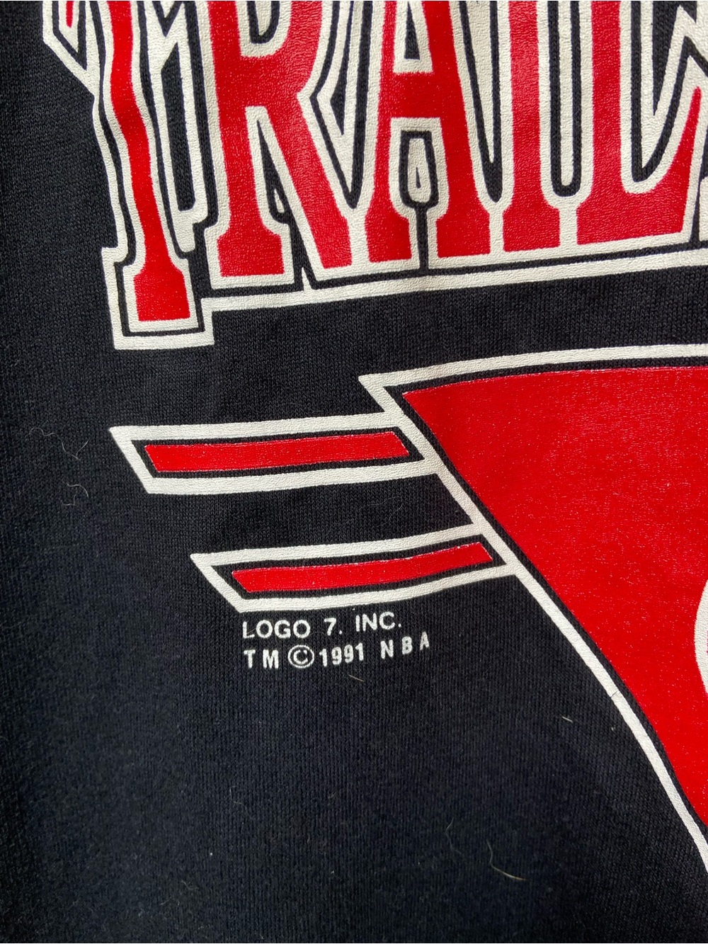 Vintage Portland Trail Blazers LOGO 7 Hooded Muscle Tee - Picture 4 of 8